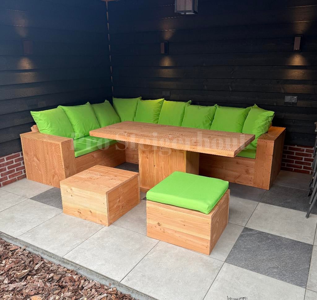 Douglas Loungeset Hoekbank Tuinset Tuinmeubelen Douglashout, Tuin en Terras, Tuinsets en Loungesets, Ophalen of Verzenden