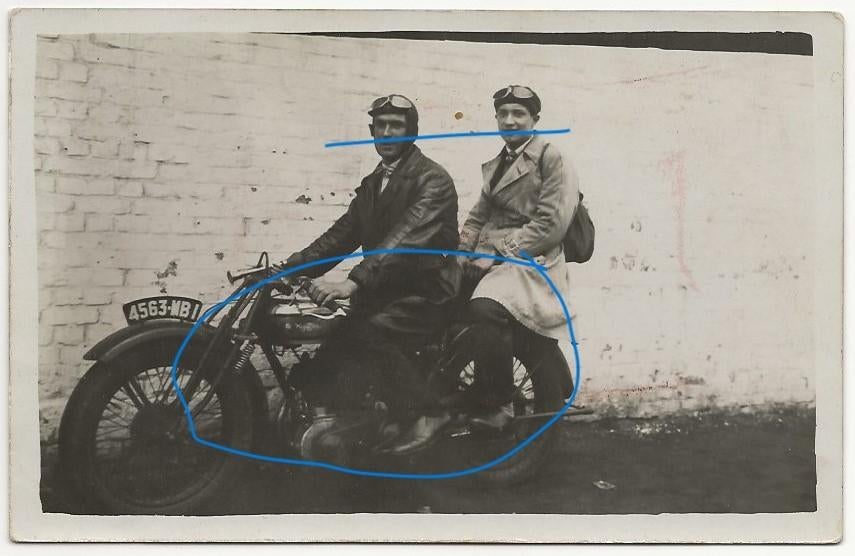 Magnat Debon motor moto fotokaart, Verzenden, 1920 tot 1940, Ongelopen, Voertuig