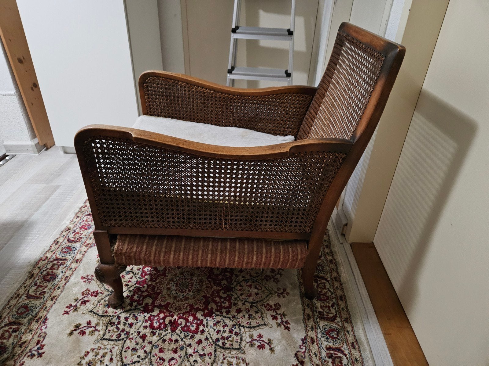 Fauteuil vlechtwerk - Bali stijl  - opknapper, Huis en Inrichting, Fauteuils, Ophalen, Gebruikt, 75 tot 100 cm, 50 tot 75 cm