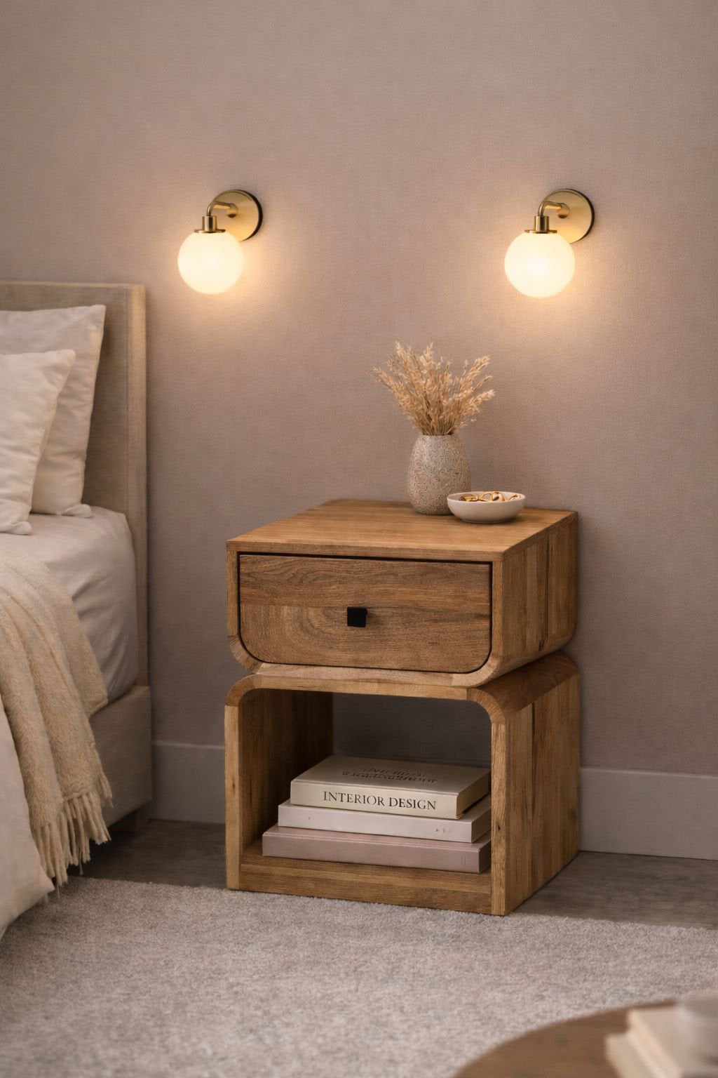 Magazijn leegverkoop set nachtkastjes Japandi mangohout sale, Hout, Nieuw, Ophalen of Verzenden, Info@wkhome.nl