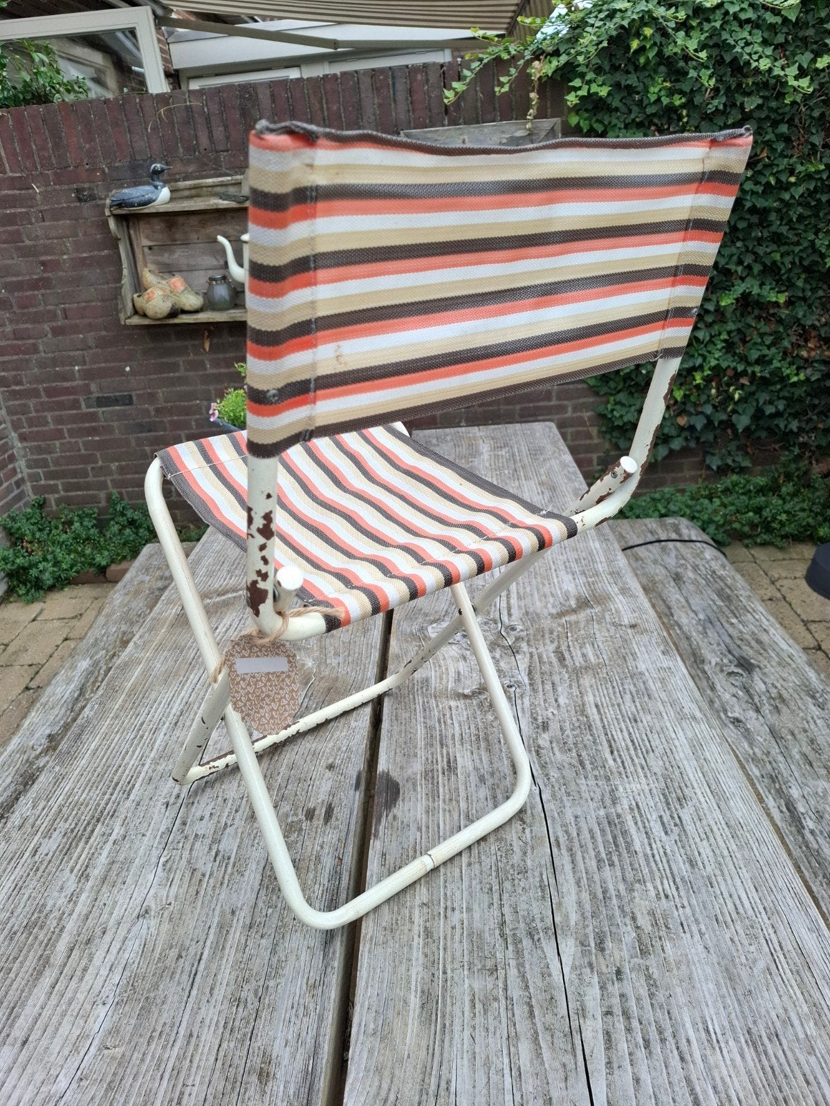 Vintage klapstoeltje / viskrukje, Ophalen of Verzenden
