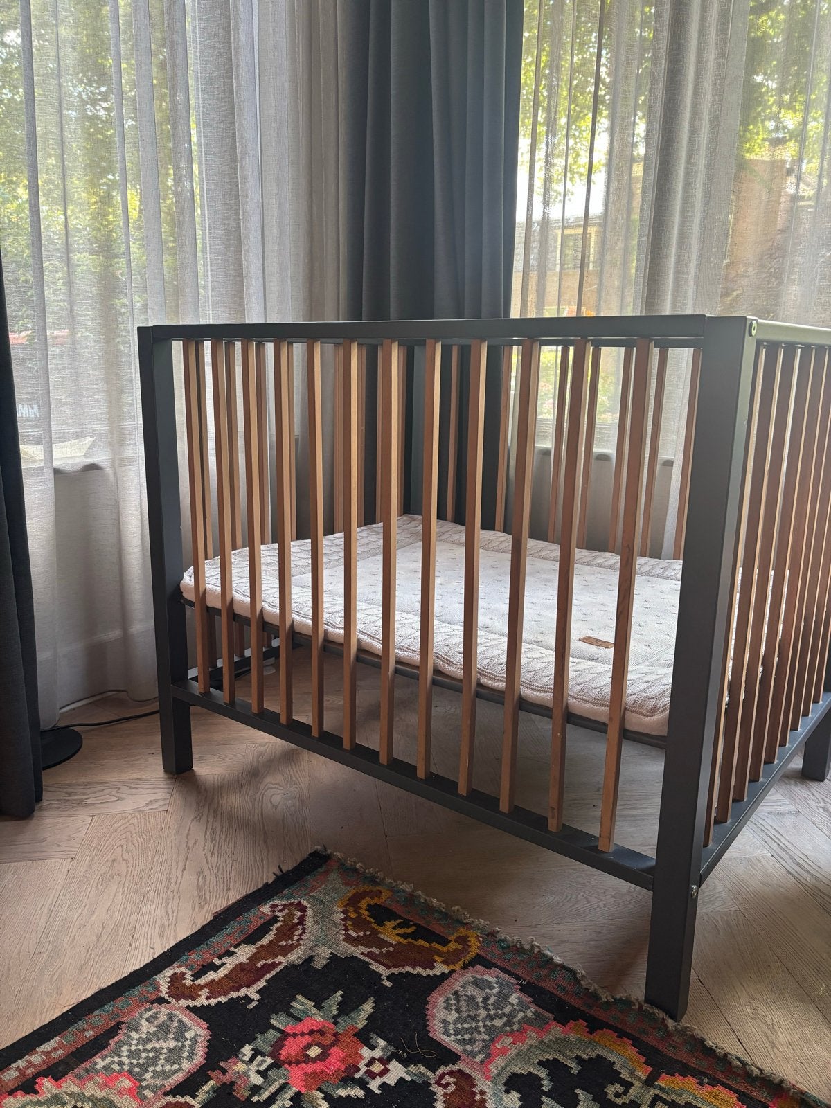 Quax Box Baby | Nordic moonshadow/naturel (met accessoires), Ophalen, Gebruikt, Vierkant, In hoogte verstelbaar