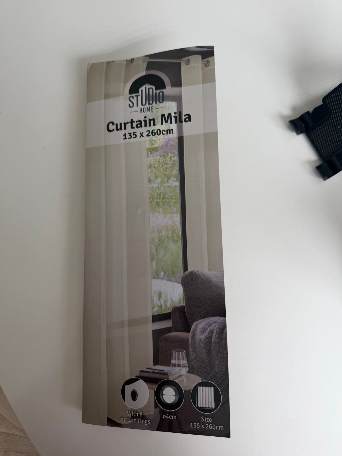 Studio Home Curtain Mila - Lichtdoorlatend Gordijn 135x260cm, Huis en Inrichting, Ophalen, Overige merken, Nieuw, Lichtdoorlatend