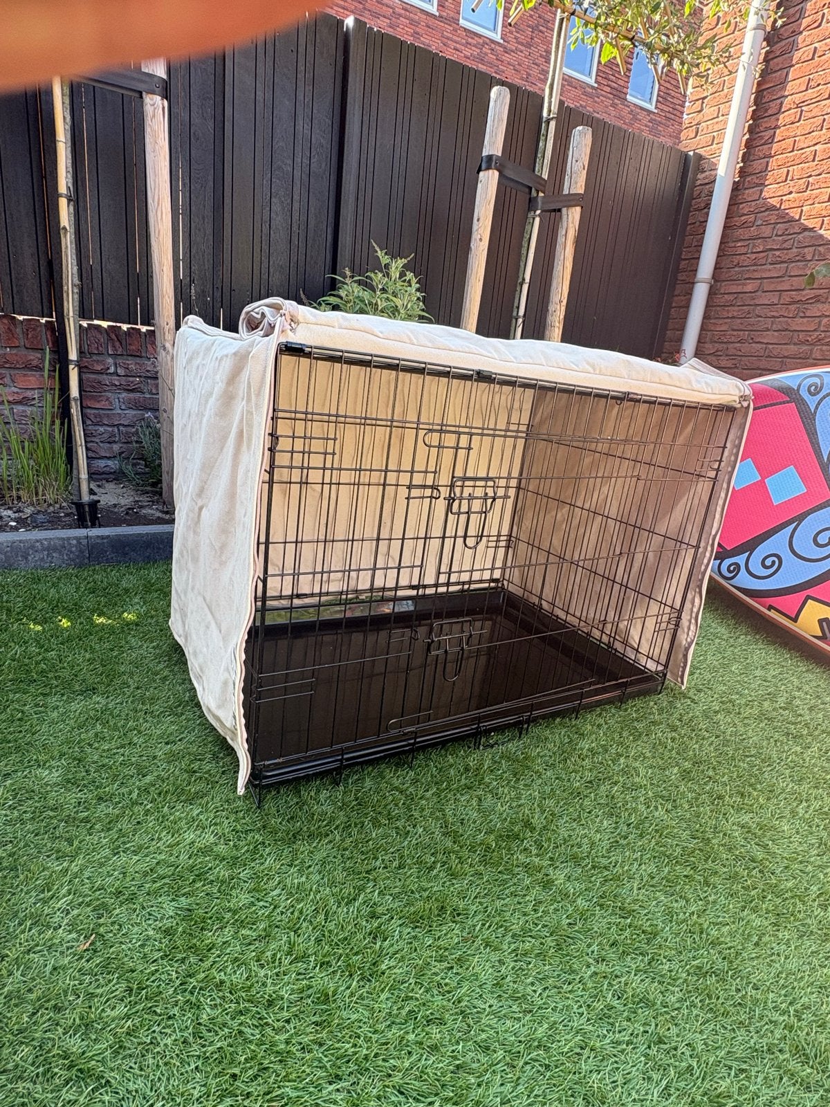 Adori Bench 2-Deurs Zwart - Hondenbench +  Bench Hoes Zand, Ophalen, Gebruikt