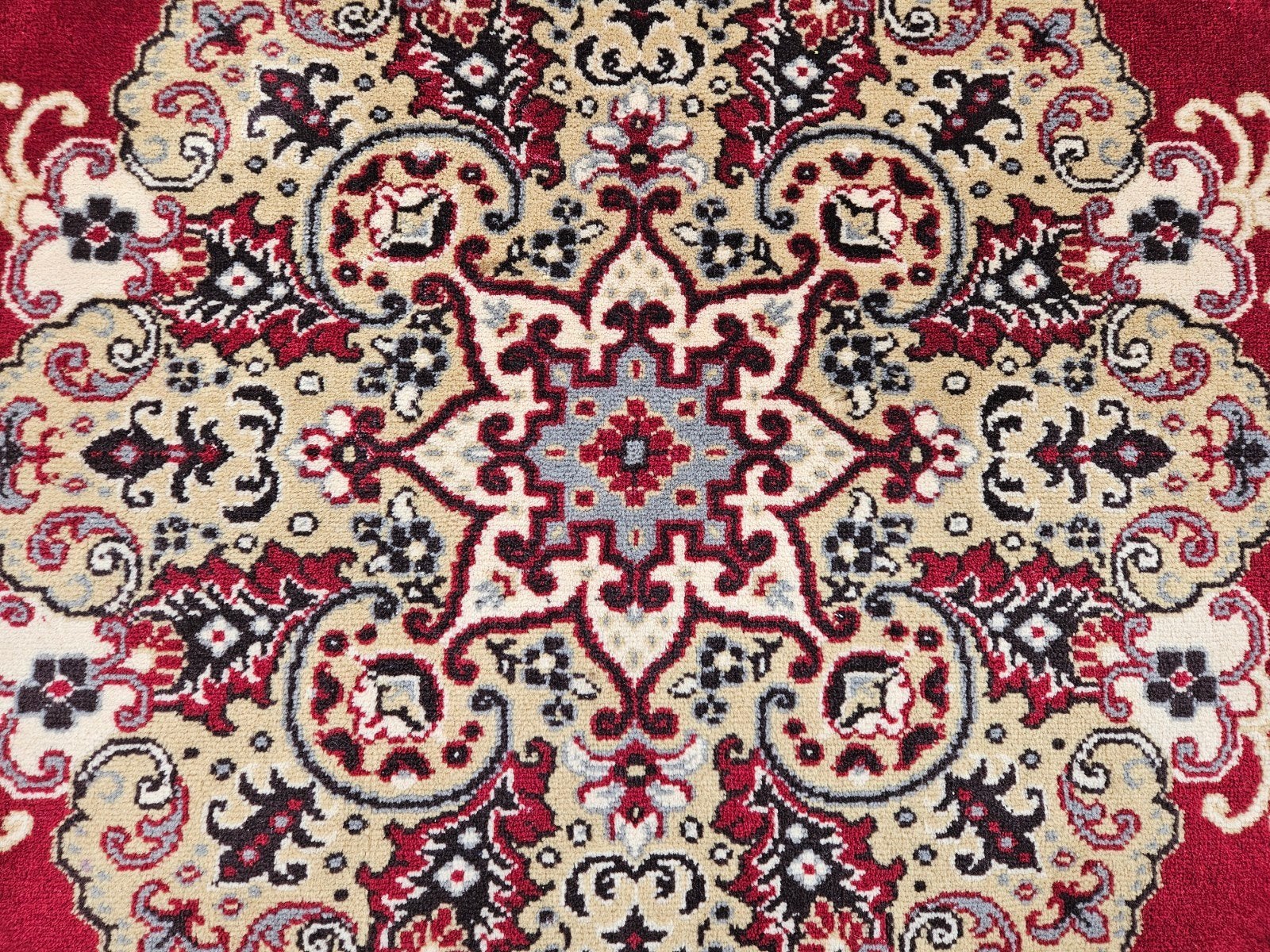 Prachtig groot vintage rond tapijt 245 cm, Gebruikt, 200 cm of meer, Ophalen of Verzenden, 200 cm of meer
