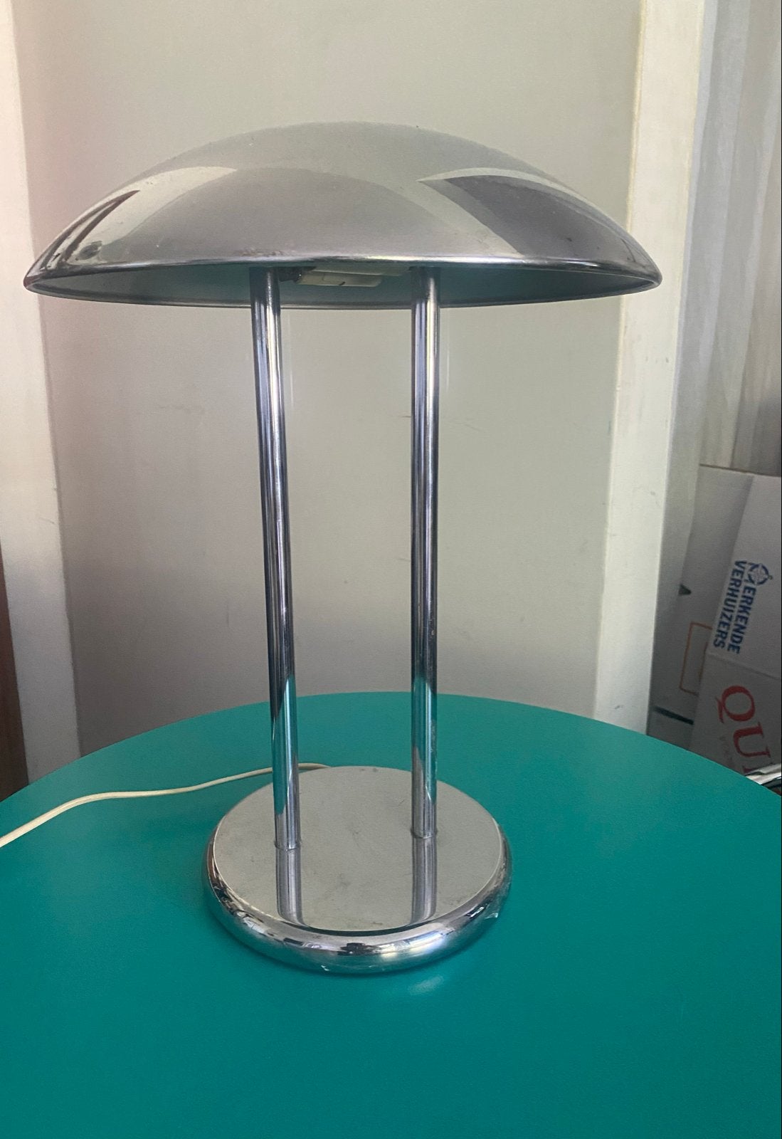 Vintage Ikea Barad Paddenstoellamp Chroom, Ophalen of Verzenden, Huis en Inrichting
