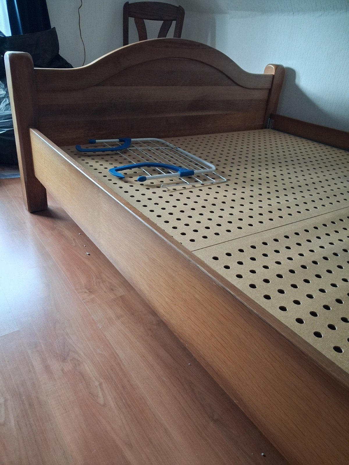 Bed, Ophalen, Bruin, Tweepersoons, 140 cm