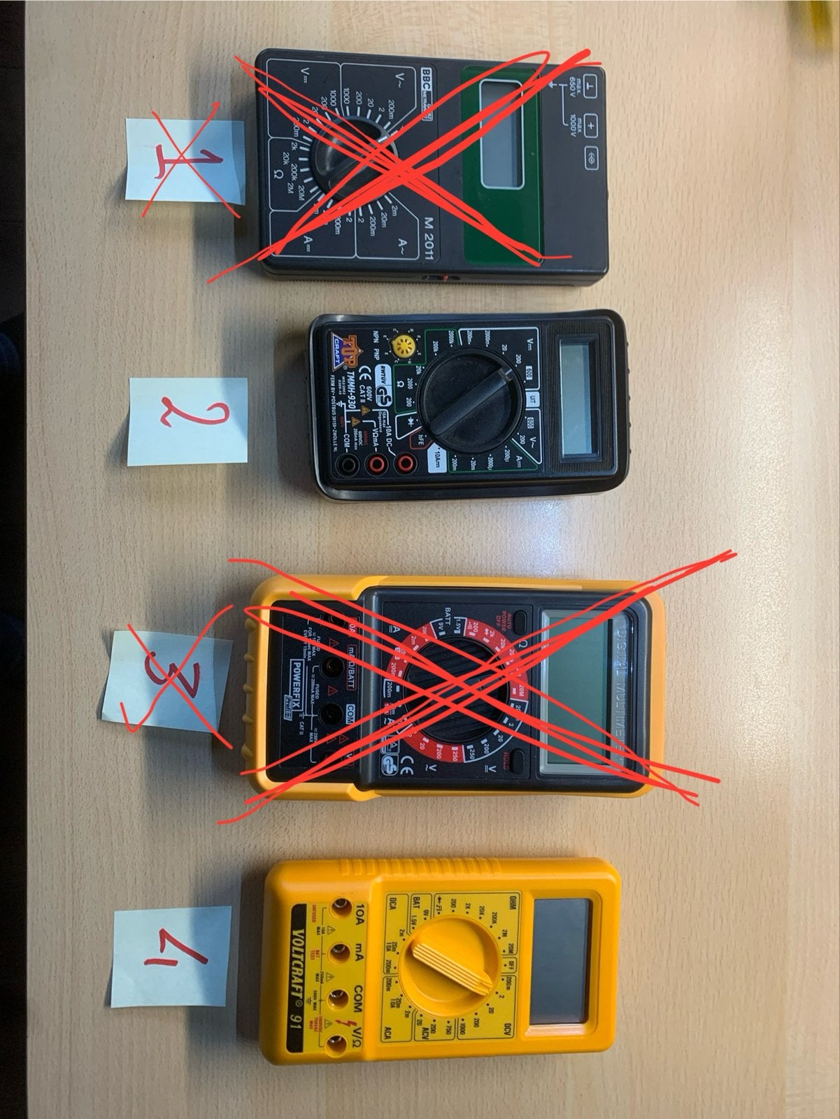 Digitale Multimeter Voltcraft 91 en TMMH-930, Ophalen of Verzenden, Gebruikt, Multimeter
