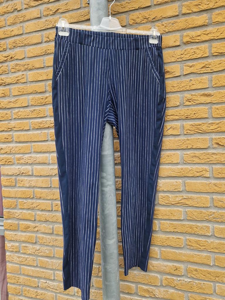 Studio Anneloes pantalon blauw wit gestreept in maat Large, Studio Anneloes, Blauw, Maat 42/44 (L), Ophalen of Verzenden