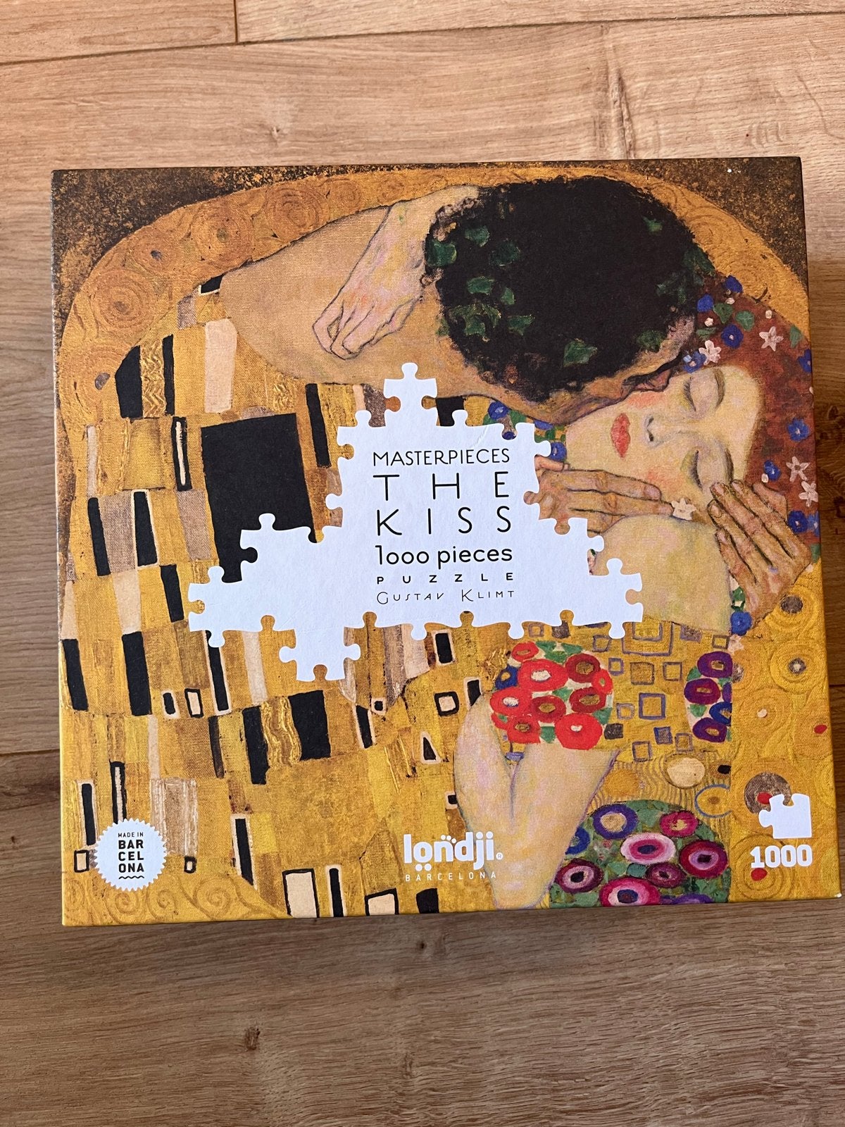 Legpuzzel Gustav Klimt - The Kiss - 1000 stukjes, Ophalen of Verzenden, 500 t/m 1500 stukjes, Zo goed als nieuw, Legpuzzel