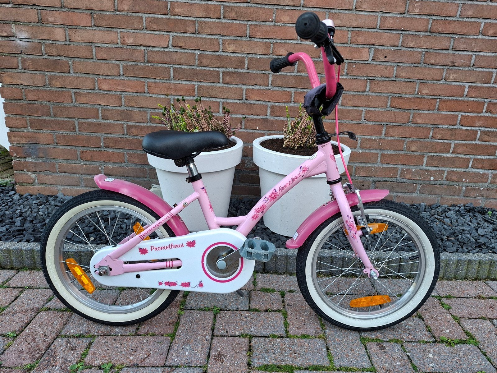 Meisjesfiets Princess, Ophalen, Gebruikt, 16 inch, Handrem