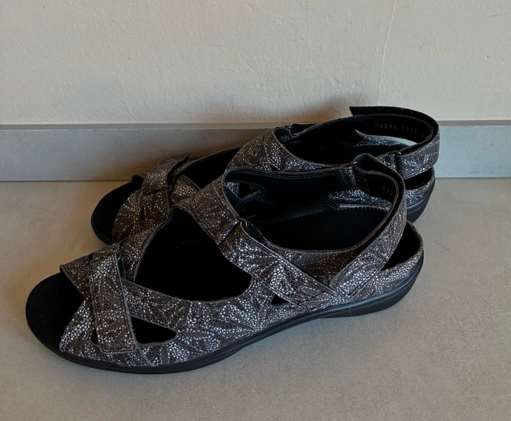 DUREA SANDALEN  MT:7/40.5 H, Verzenden, Zo goed als nieuw, Zwart, Sandalen of Muiltjes