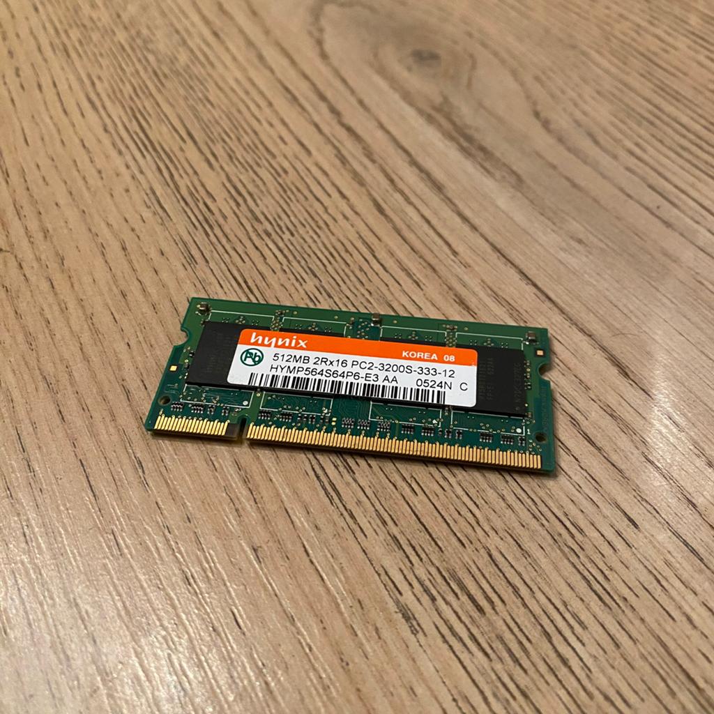 Hynix 512MB DDR2 400MHz ( 1x 512MB ), Computers en Software, RAM geheugen, 400 MHz, Ophalen of Verzenden, DDR2, Laptop
