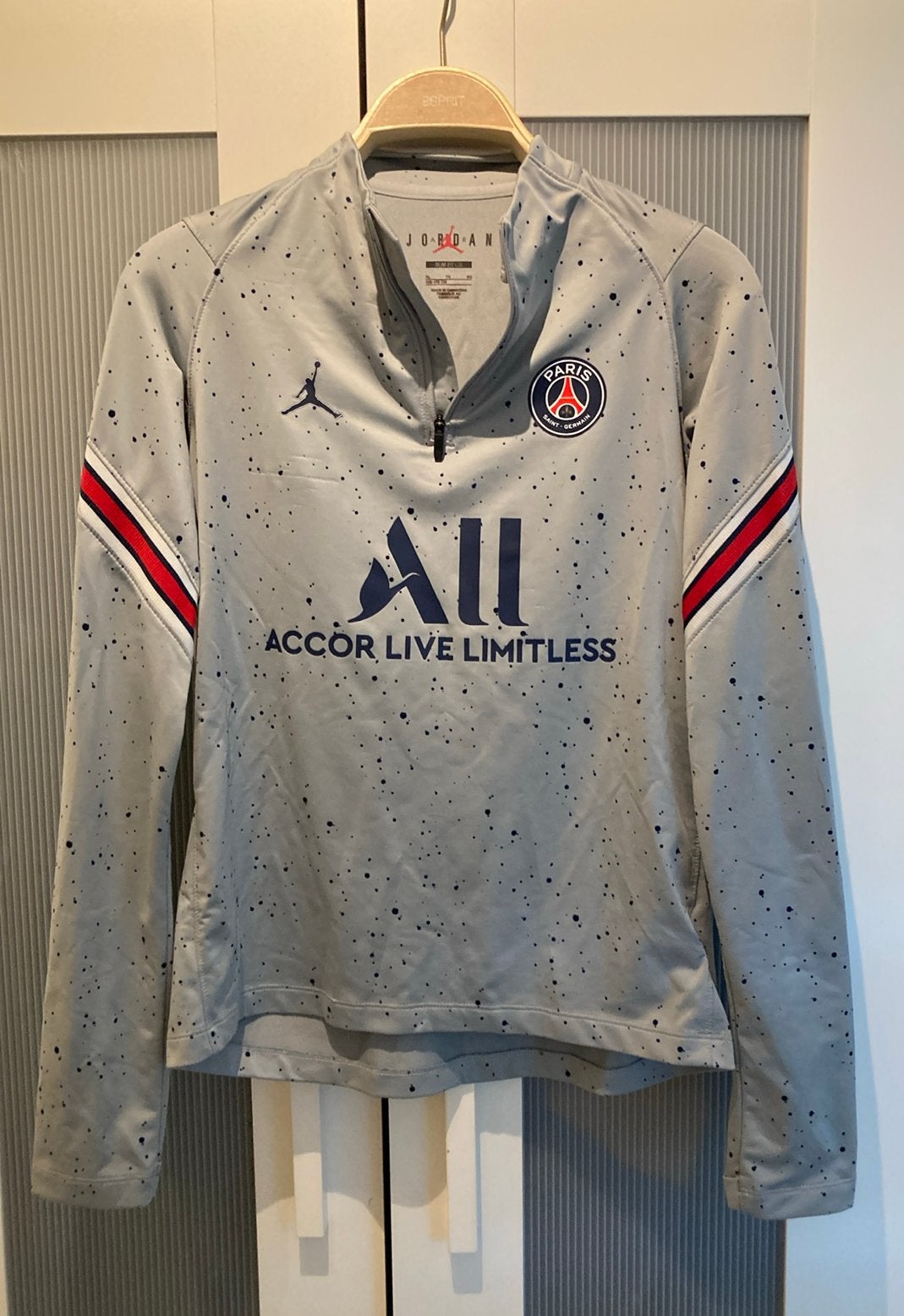Nike Jordan slim fit shirt Paris Saint Germain, junior XL, Ophalen of Verzenden, Zo goed als nieuw, Jongen of Meisje, Sport- of Zwemkleding