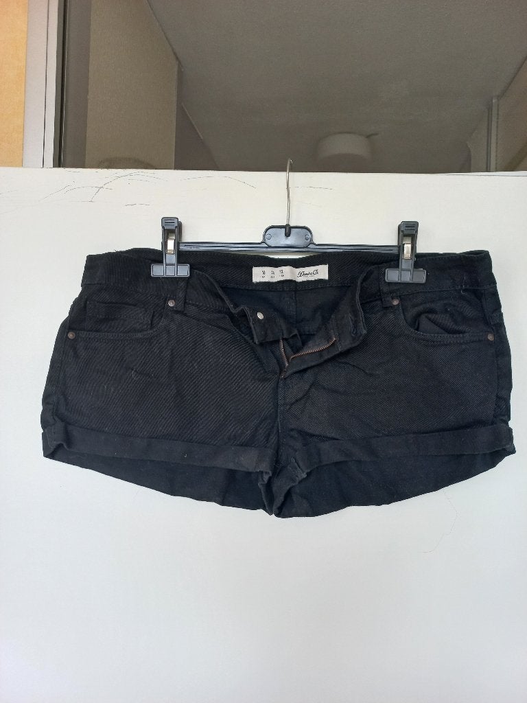 Zwarte, katoenen korte broek, Kort, Zwart, Maat 42/44 (L), Ophalen of Verzenden