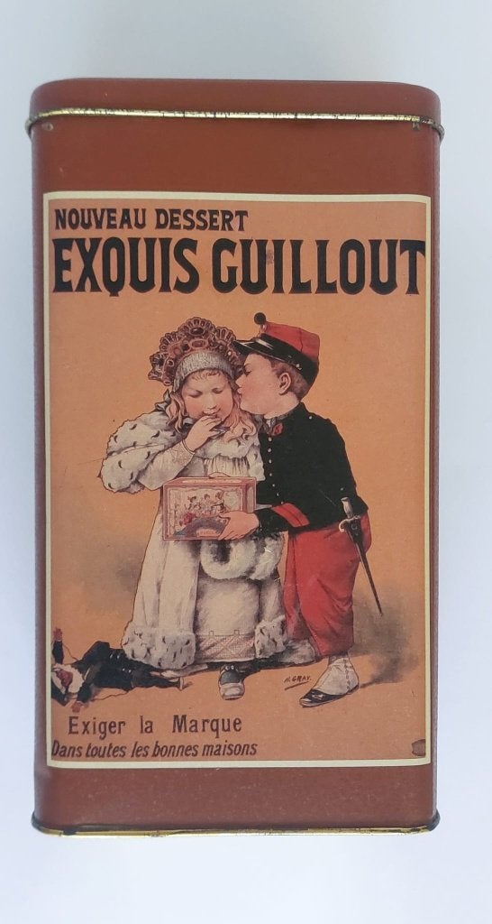 Metalen blik Exquis Guillout, Verzamelen, Ophalen of Verzenden, Gebruikt, Overige