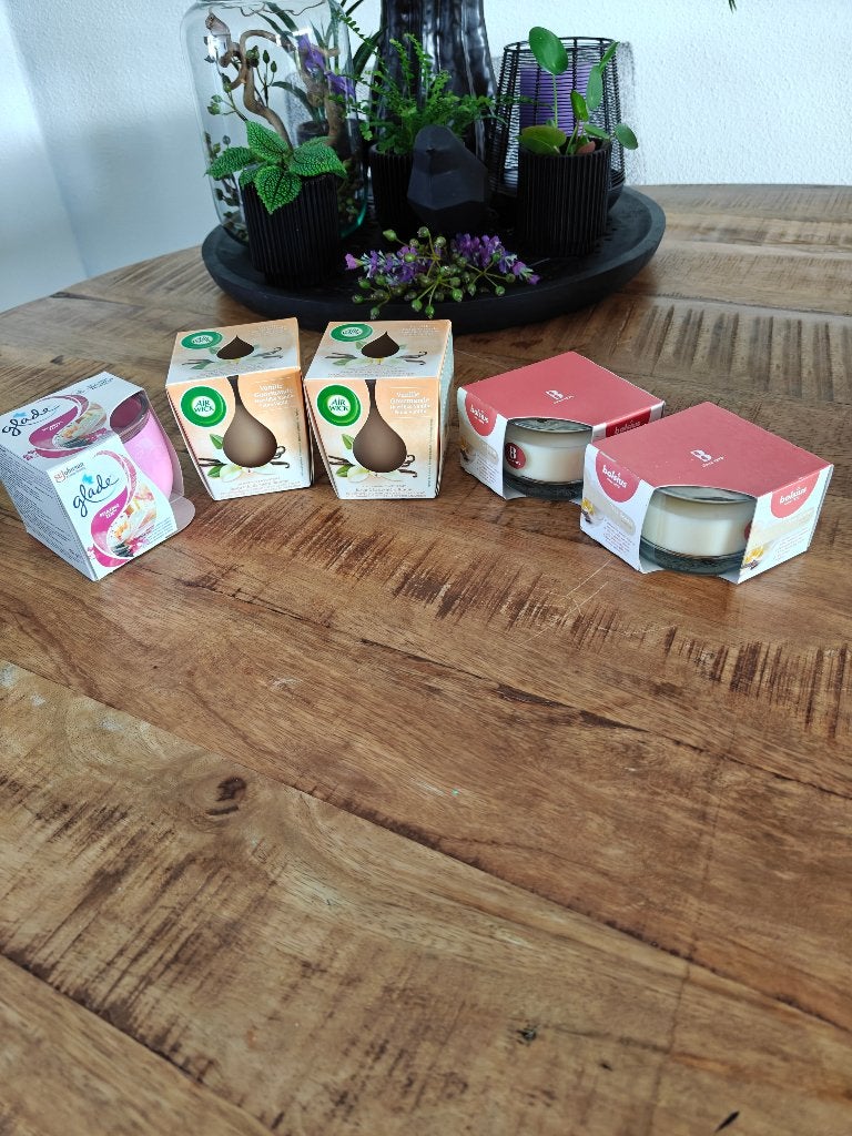 NIEUW 5 GEURKAARSEN nieuw in de verpakking, Overige merken, Nieuw, Ophalen of Verzenden, Glas