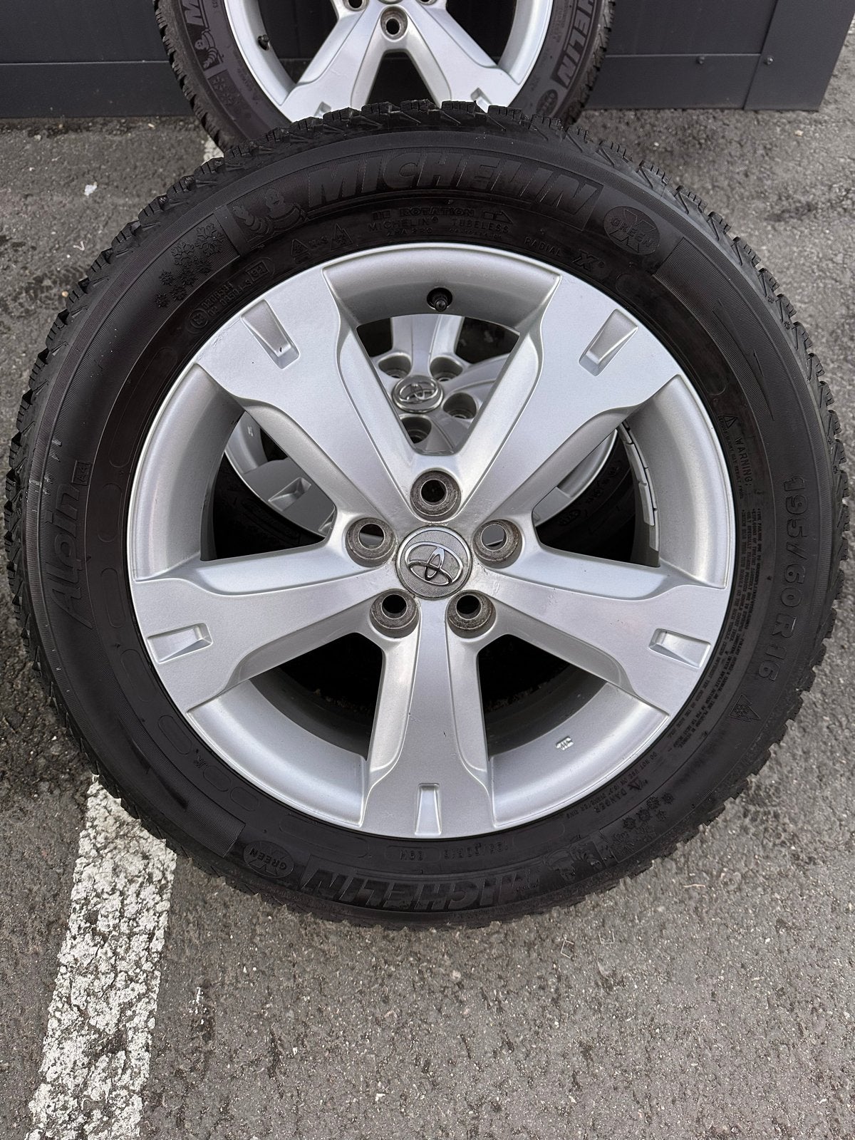 16 inch velgen met Michelin winterbanden (195/60 R16), Ophalen, Gebruikt, 16 inch, Banden en Velgen