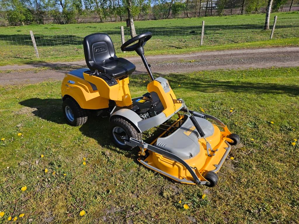 Stiga Park 420 P Frontmaaier - Stuurbekrachtiging, 95cm, Tuin en Terras, Zitmaaiers, Gebruikt, 90 tot 120 cm, Elektrische starter