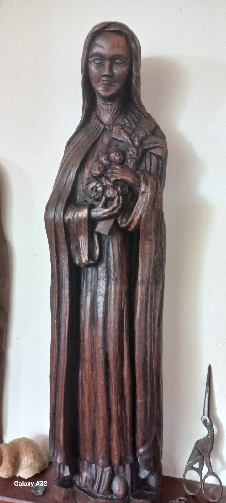 Sint Theresia eiken Beeld gesigneerd, Ophalen of Verzenden