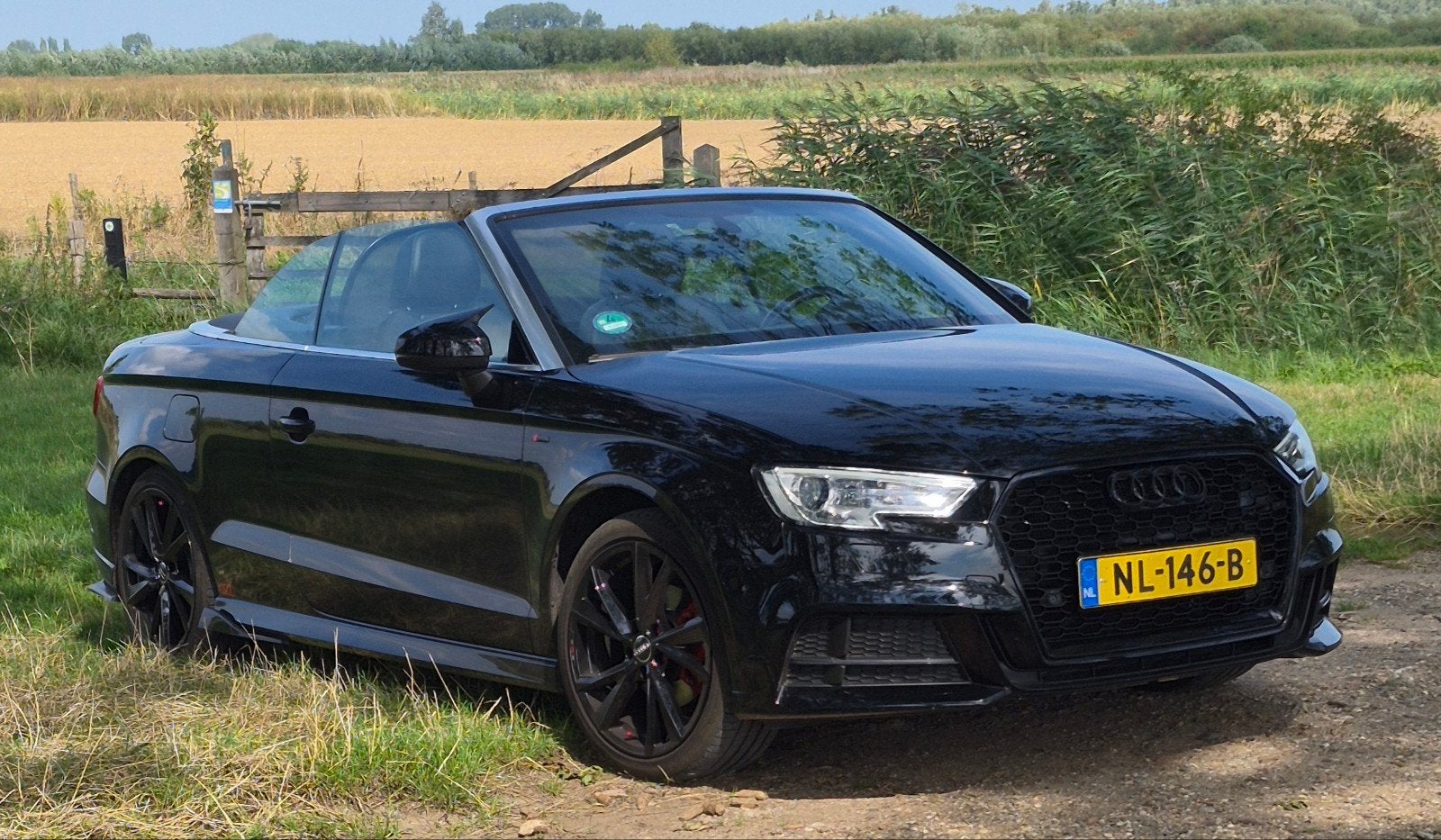 audi A3 1.4 TFSI CoD sport S line s tronic  cabrio, Auto's, Zwart, 4 cilinders, Leder, Particulier