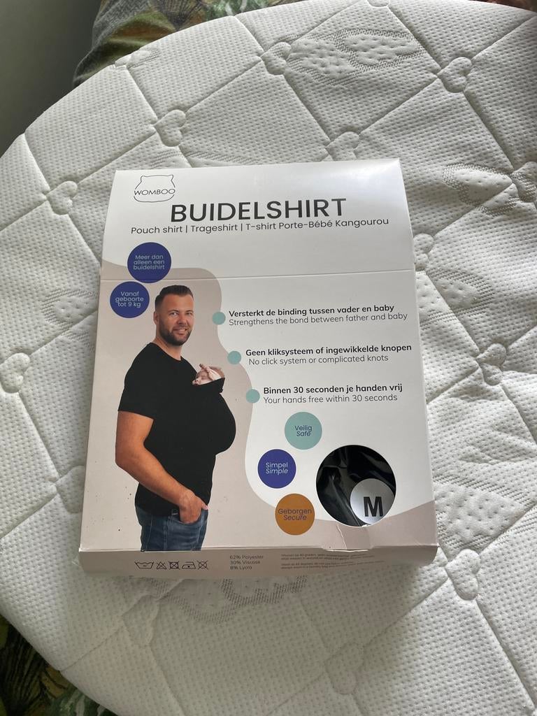 Nieuw in doos: Womboo buidelshirt heren M Zwart, Overige typen, Nieuw, Buik, Ophalen