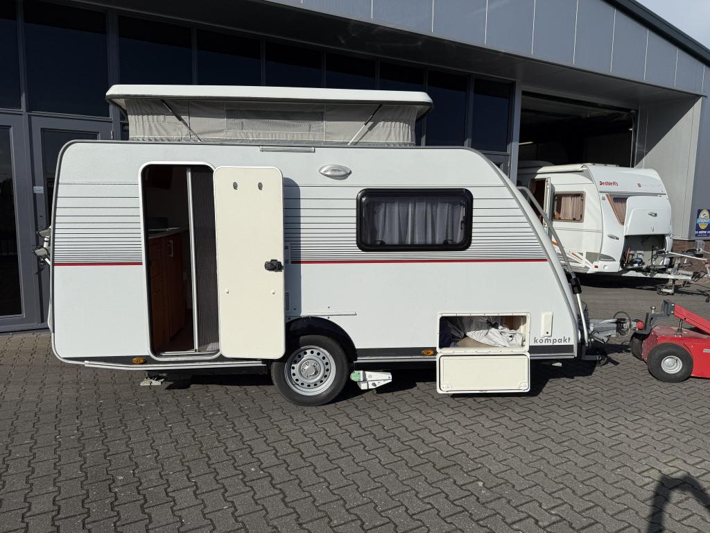 Kip Kompakt 37 EKV Langslaper + WC Hefdak 790KG BJ 2012, Caravans en Kamperen, Kip, Tot en met 2, Bedrijf, Treinzit