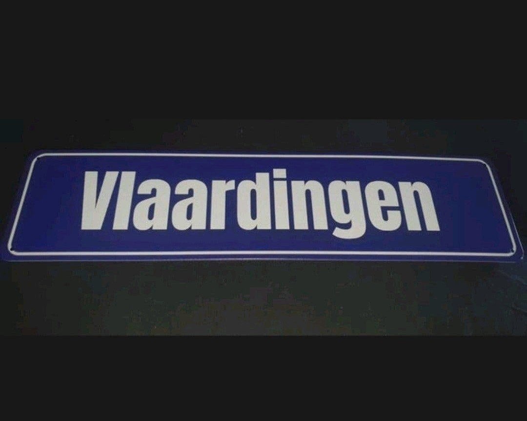 Wandbord met de tekst vlaardingen, Ophalen of Verzenden, Nieuw