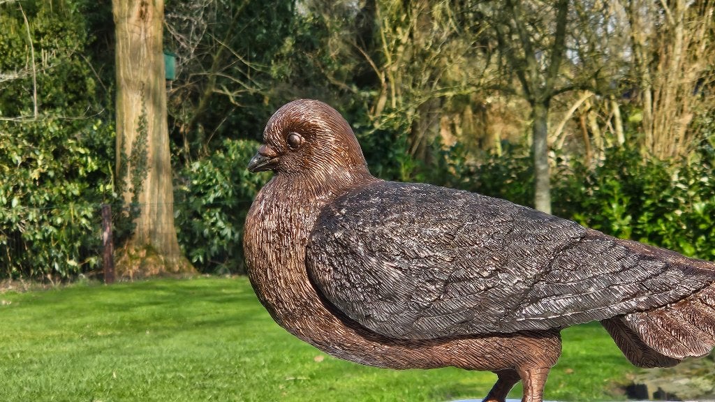 DUIF / bronzen beeld / duiven / vogel / dierenbeeld, Tuin en Terras, Tuinbeelden, Dierenbeeld, Nieuw, Info@huisentuindecoratiemarie.nl