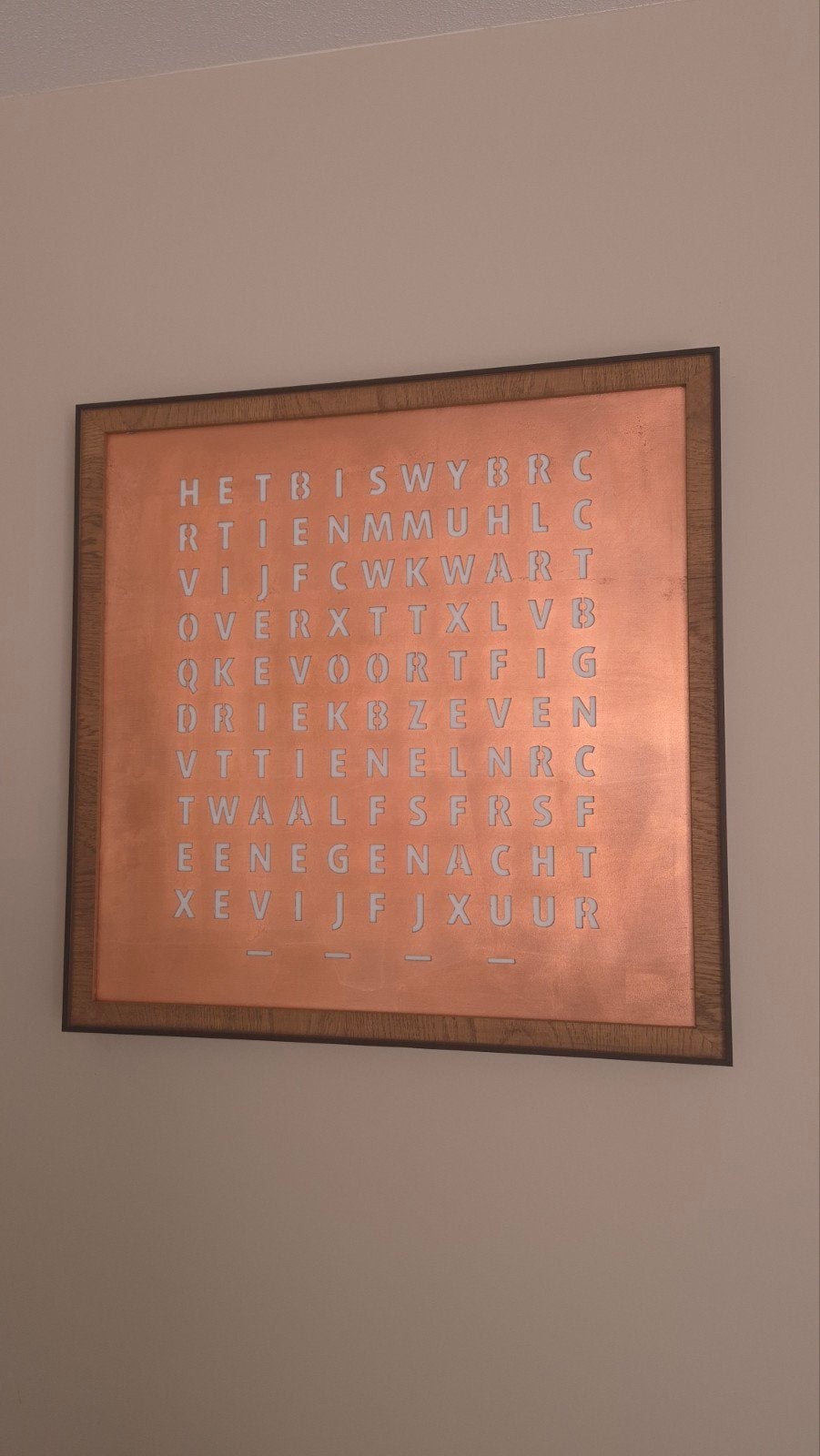 Word Clock Woord Klok WoordKlok | Alles is mogelijk!, Huis en Inrichting, Ophalen of Verzenden, Nieuw, Wandklok