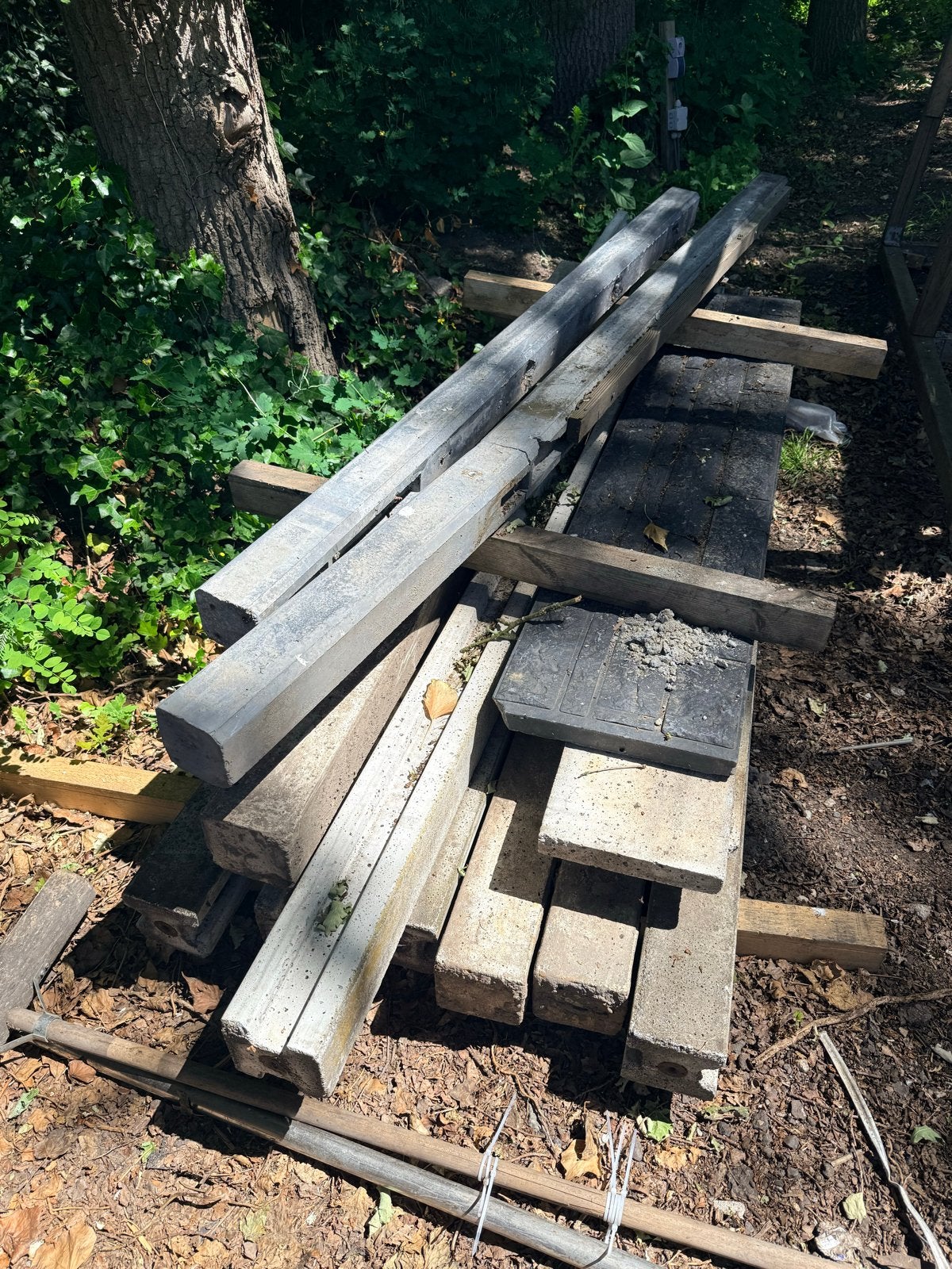 B-keuze palen en onderplaten, Tuin en Terras, Palen, Balken en Planken, Gebruikt, Palen, 180 tot 250 cm, Ophalen