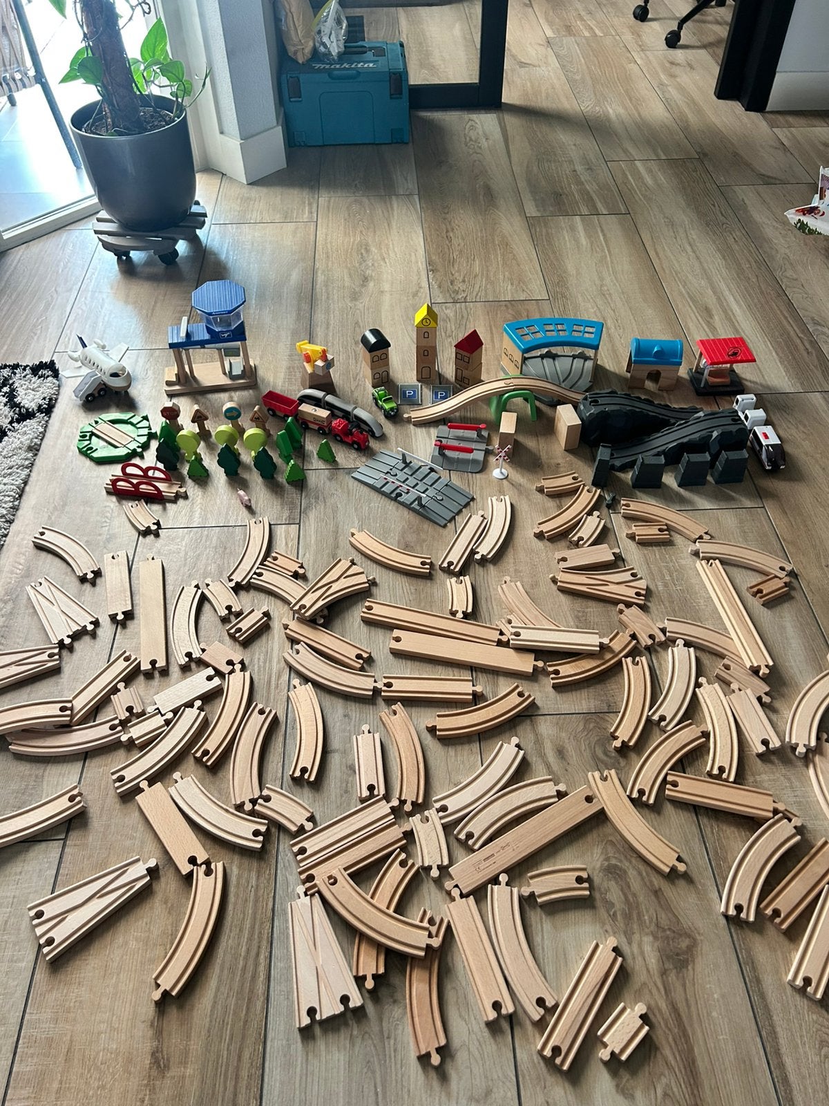 Houten speeltrein, Kinderen en Baby's, Ophalen, Zo goed als nieuw