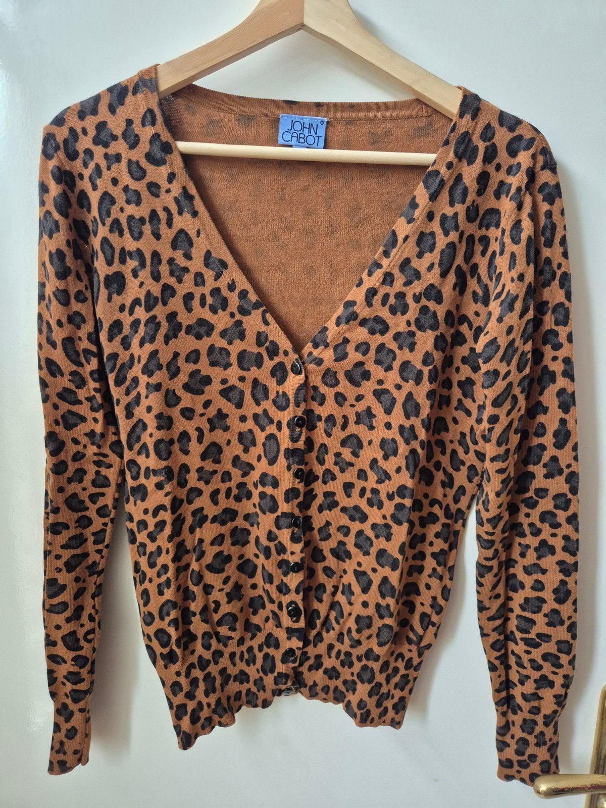 John Cabot vest met luipaardprint M, Maat 38/40 (M), Bruin, Ophalen of Verzenden, Zo goed als nieuw
