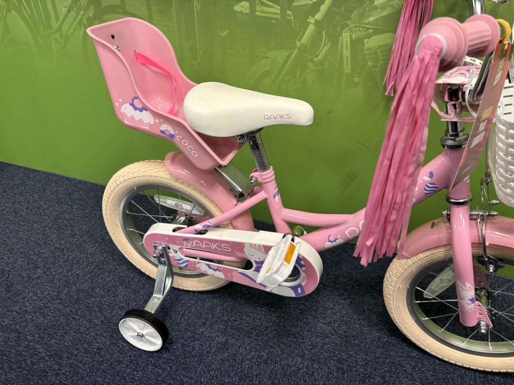 Fietshokje Raaks: Raaks kinderfiets 14 Inch NIEUW, Fietsen en Brommers, Fietsen | Dames | Damesfietsen, Niet ingevuld, Ophalen of Verzenden
