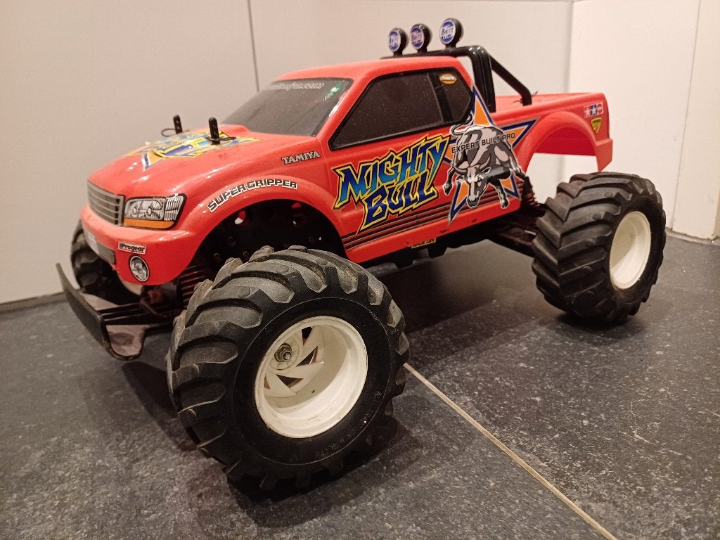 tamiya mighty bull, Gebruikt, Auto offroad, Schaal 1:10, Ophalen