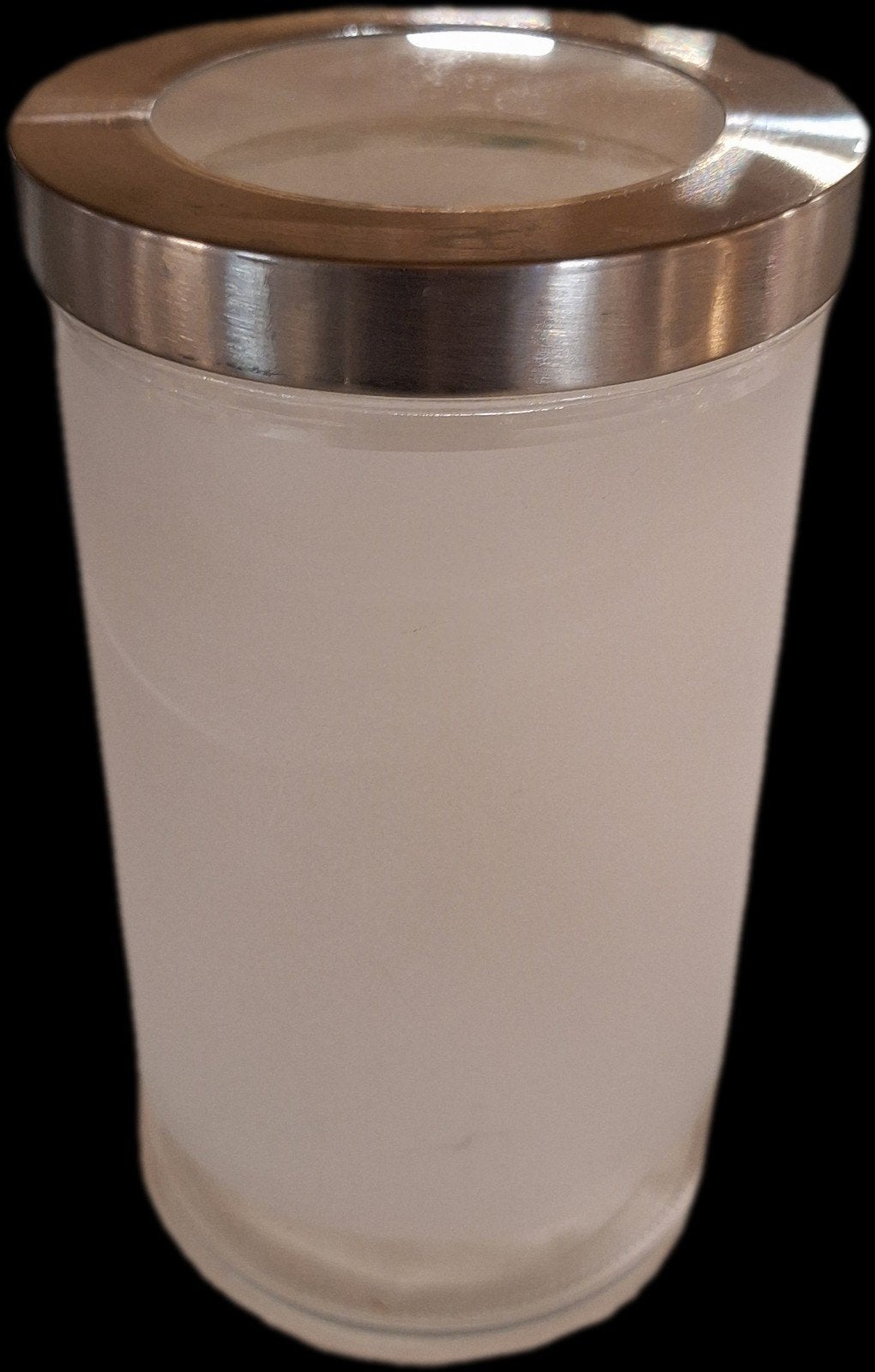 voorraadpot van mat glas met een roestvrijstalen deksel, zoa, Ophalen, Glas, Kaars, IKEA