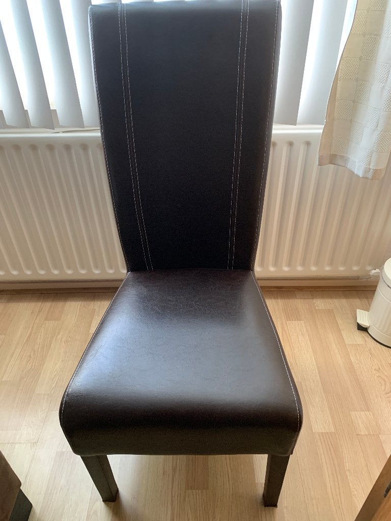 stoelen, Huis en Inrichting, Stoelen, Ophalen, Gebruikt, Bruin, Vier