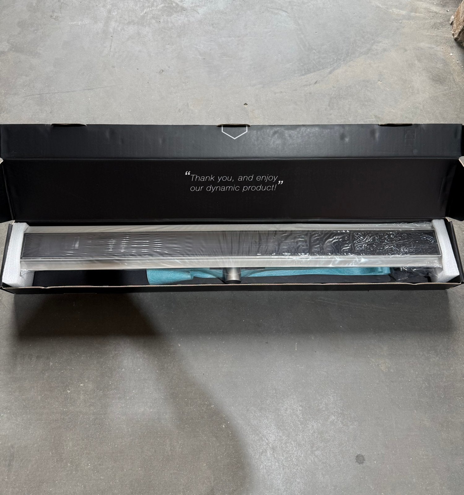 ACTIE! 50€ Dynamic Drain Douchegoot 100 cm – Zwart Glas/RVS, Ophalen, Nieuw