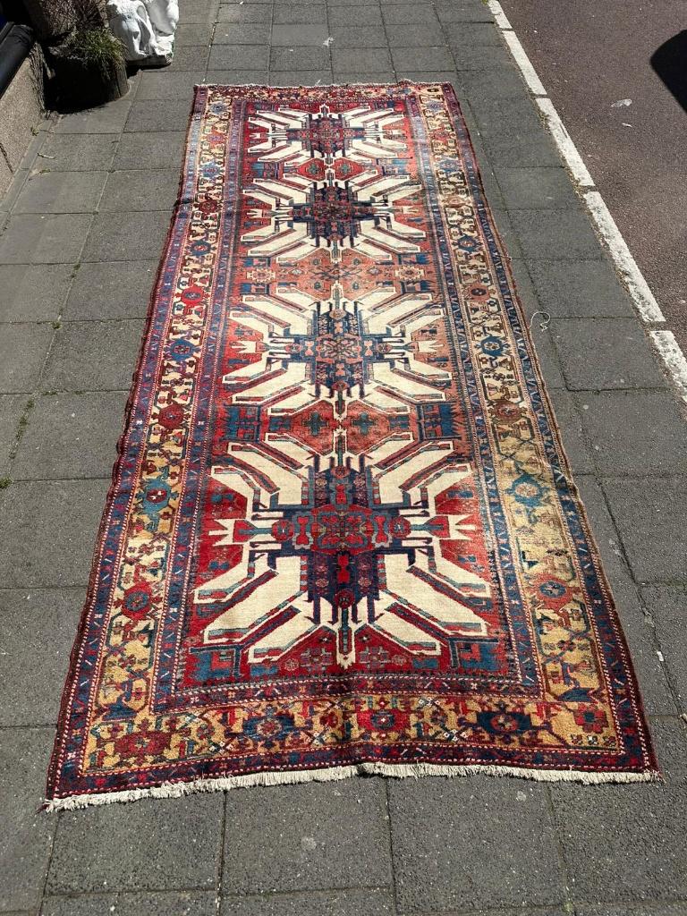 Unique Loper Noord Iran Tapijt / carpet - Rug _ 391 x 155 cm, Overige kleuren, 200 cm of meer, Ophalen of Verzenden, Zo goed als nieuw
