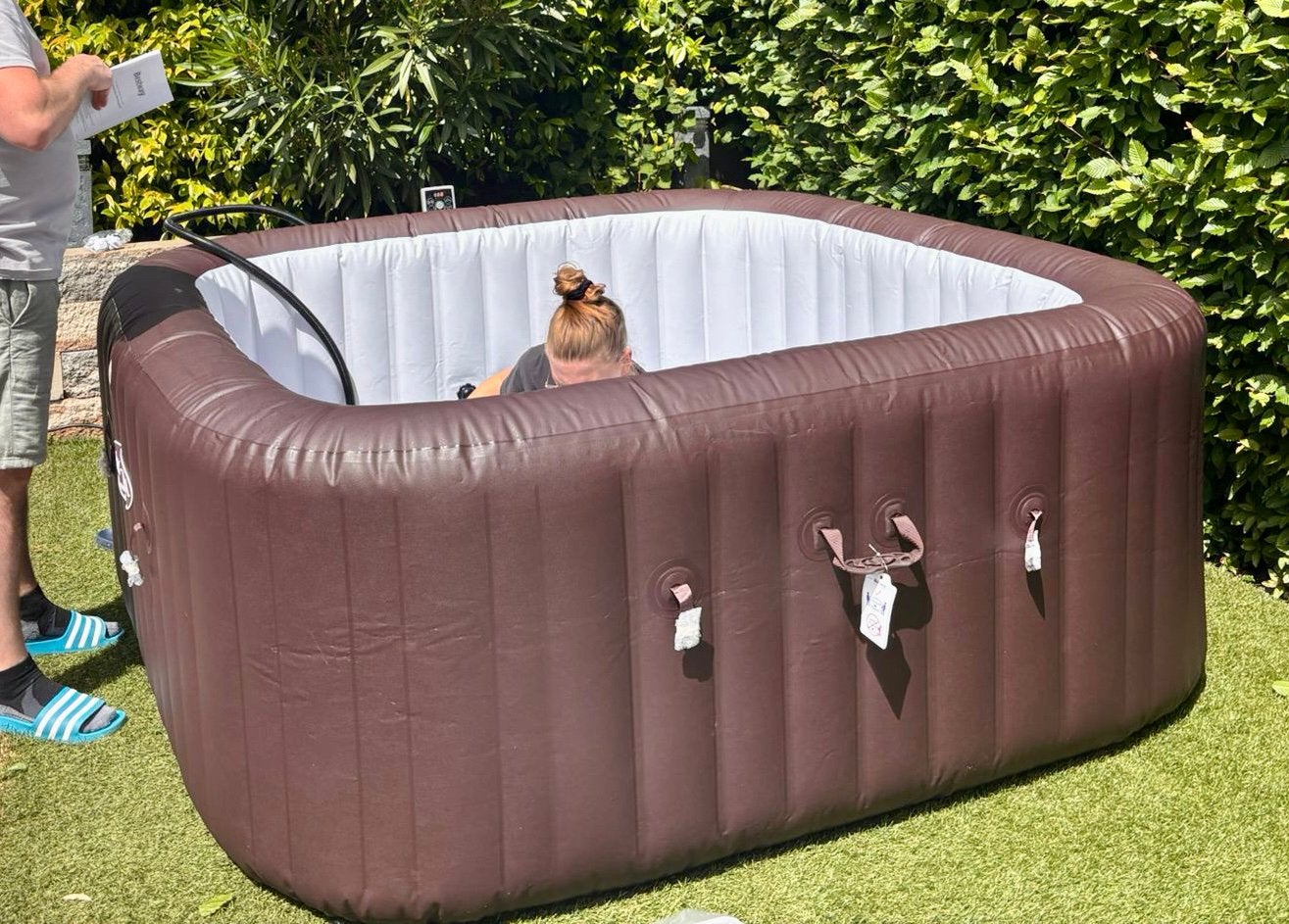 Bestway Lay-Z Spa Maldives 5-7 personen 201x201cm, Ophalen, Gebruikt, Filter, Opblaasbaar