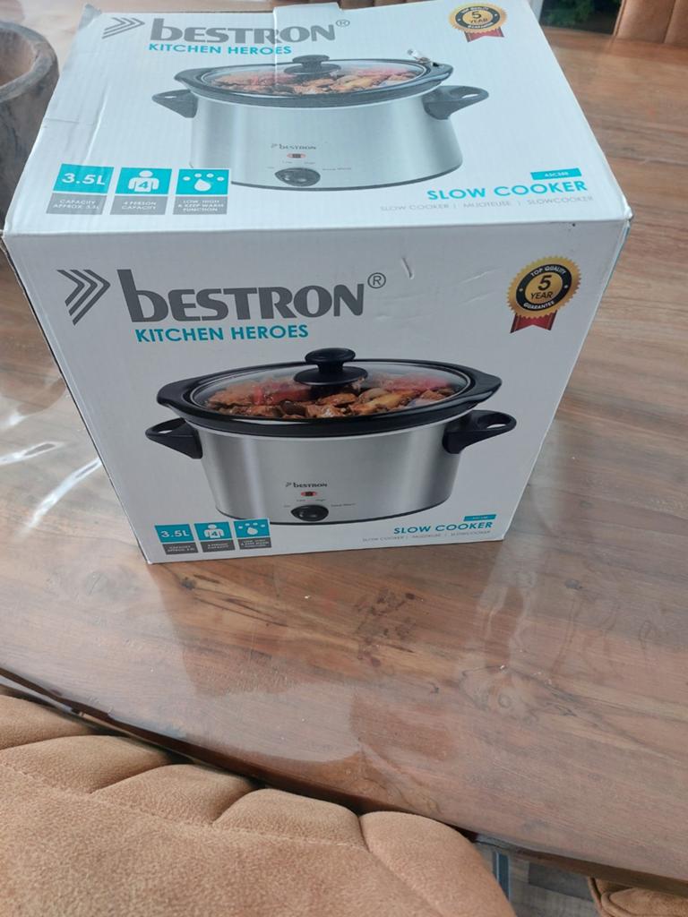 Bestron ASC350 slow cooker, Witgoed en Apparatuur, Slowcookers, Ophalen of Verzenden, Nieuw