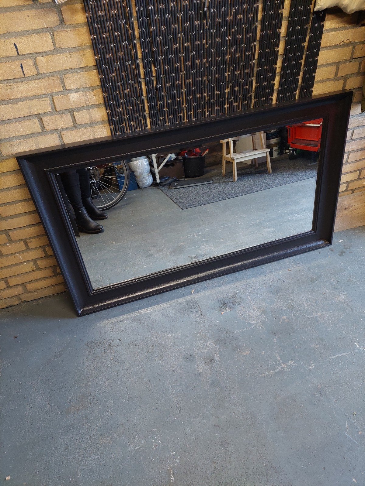 mooie grote spiegel, Ophalen, 100 tot 150 cm, 125 cm of meer, Zo goed als nieuw