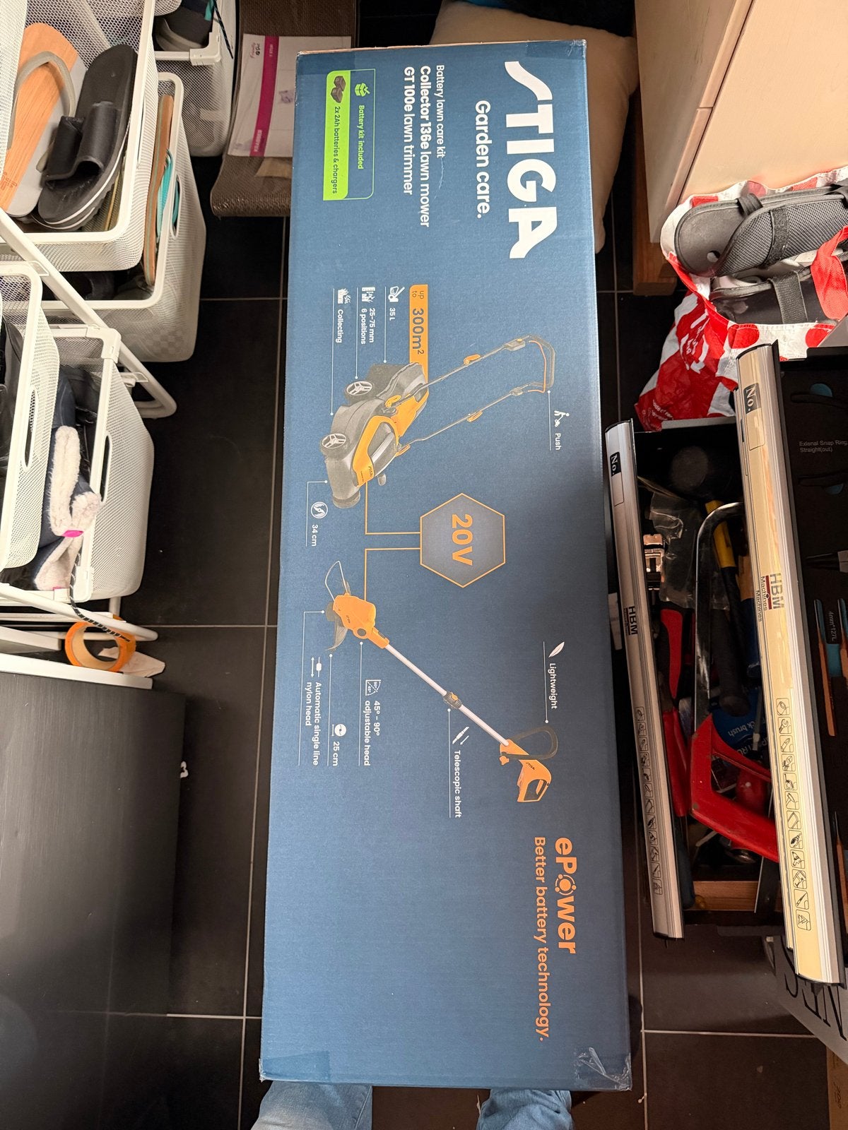 Stiga Accu Grasmaaier & Grastrimmer Set - Nieuw in doos, Tuin en Terras, Cirkelmaaier, Accu-grasmaaier, Nieuw, Ophalen of Verzenden