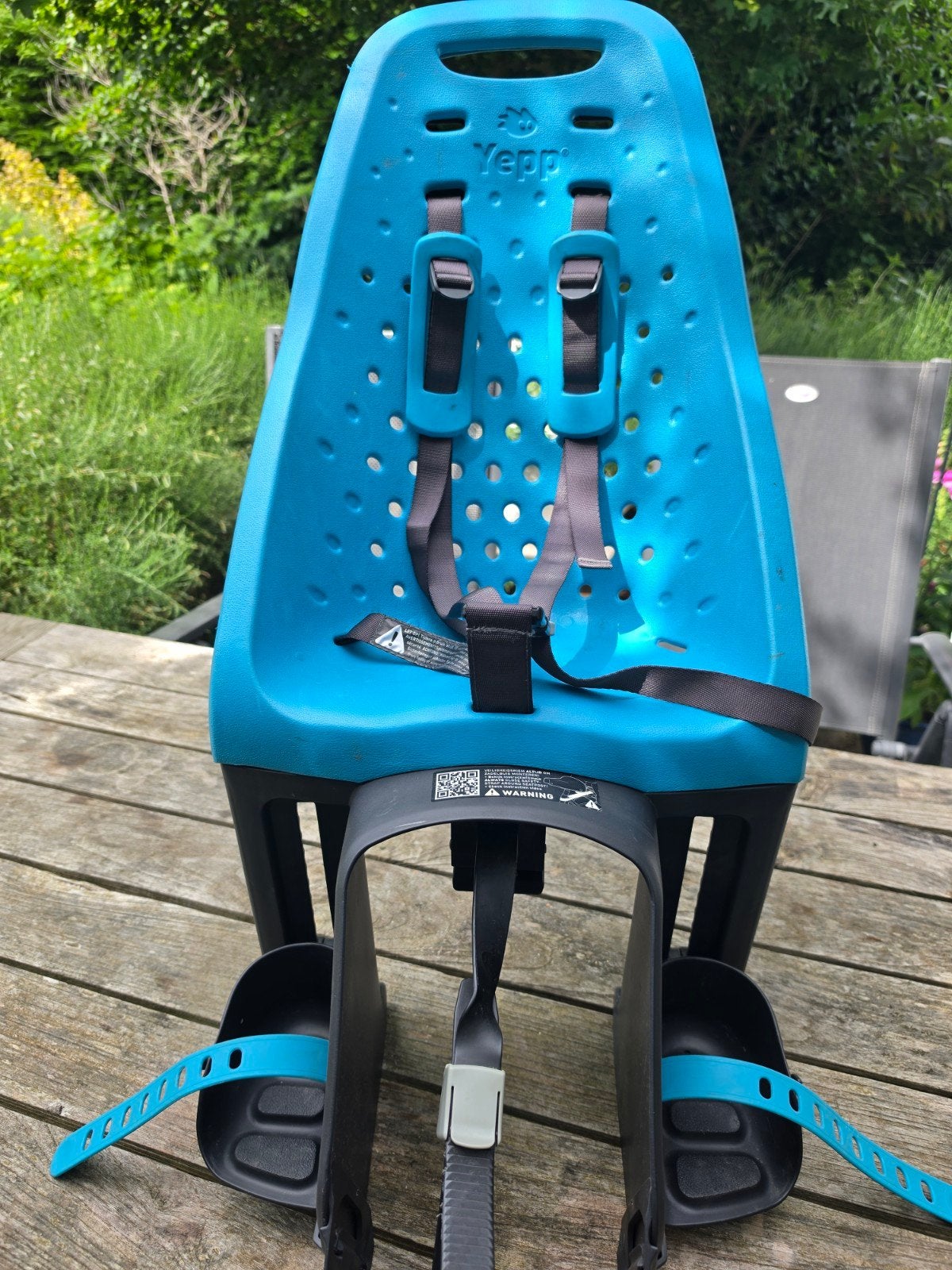 Yepp kinderzitje turquoise, Ophalen of Verzenden, Gebruikt