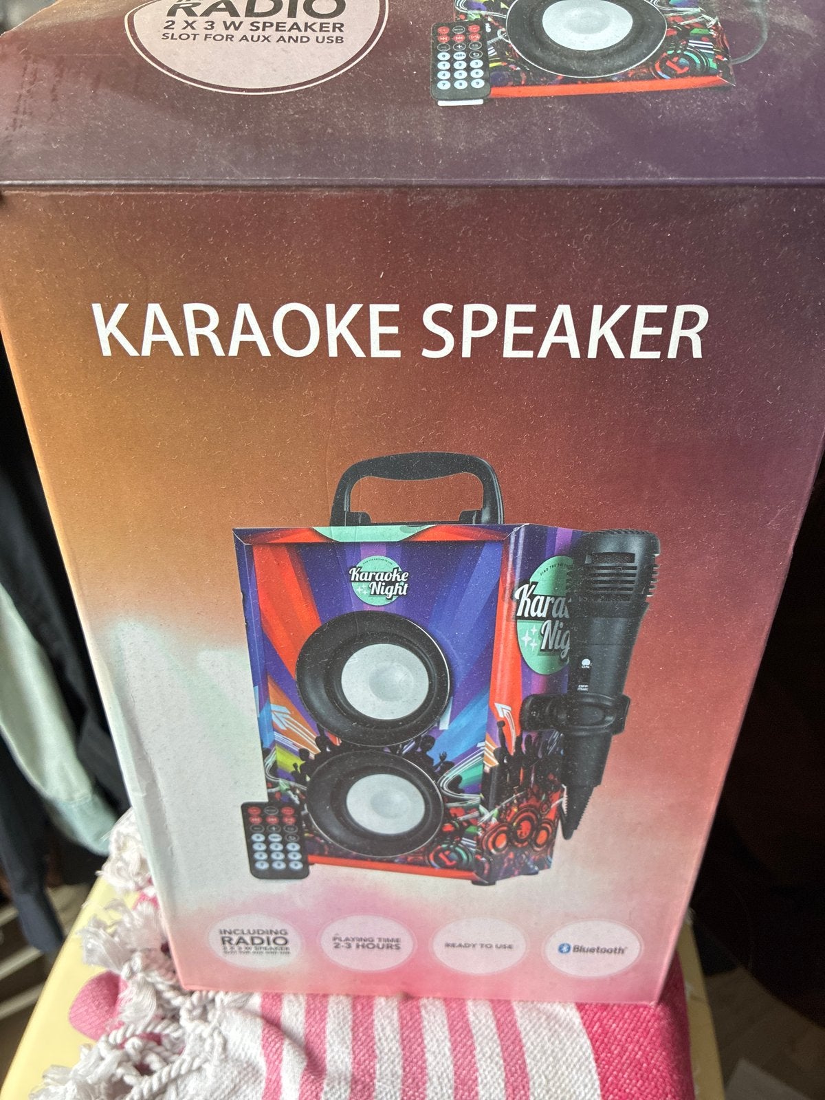 Karaoke Speaker met Microfoon en Bluetooth - Nieuw in doos, Ophalen of Verzenden, Nieuw, Complete set