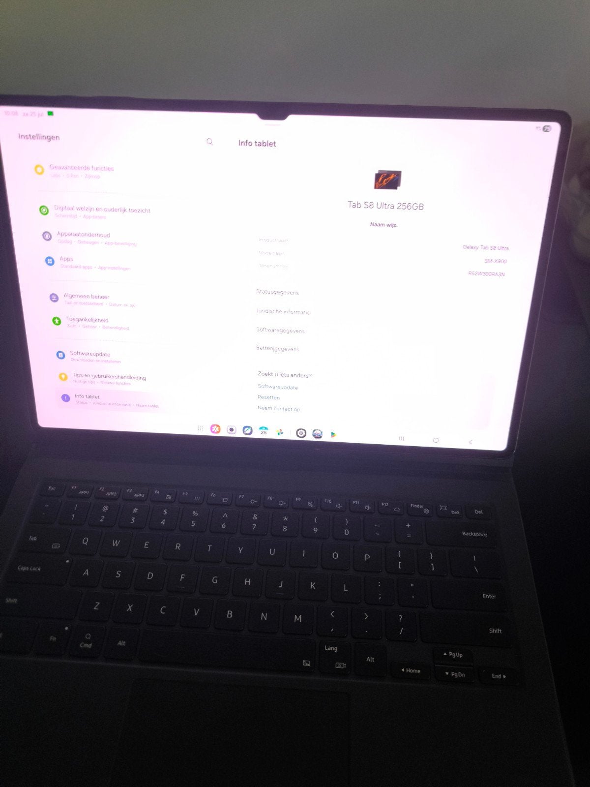 Samsung Galaxy Tab S8 Ultra 256GB met toetsenbord, Galaxy Tab S8 Ultra, 13 inch of meer, Ophalen of Verzenden, Zo goed als nieuw