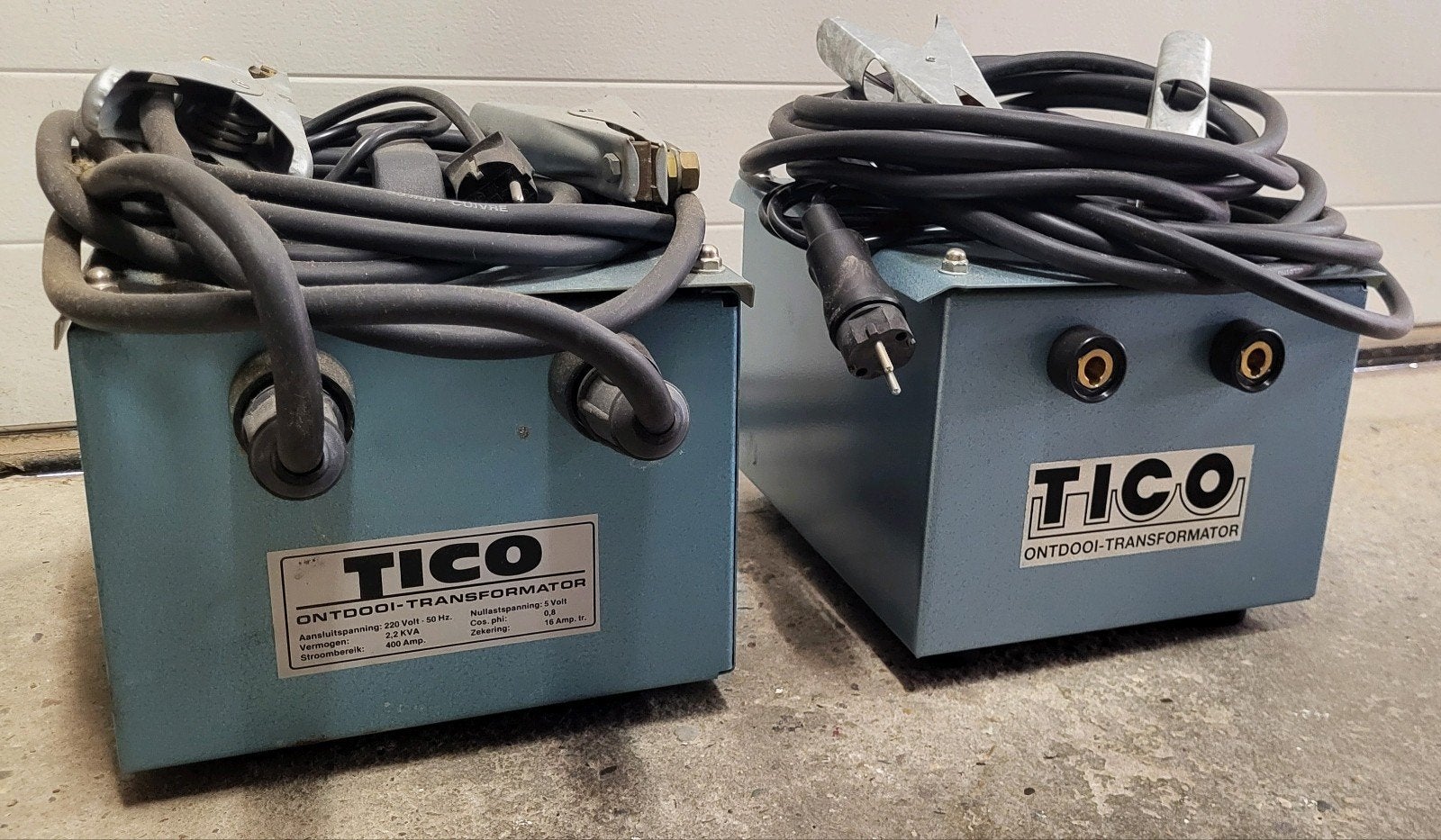 2x TICO ontdooitransformator 400A – 5V – incl. zware kabels, Doe-het-zelf en Verbouw, Ophalen, Zo goed als nieuw, 250 ampère of meer