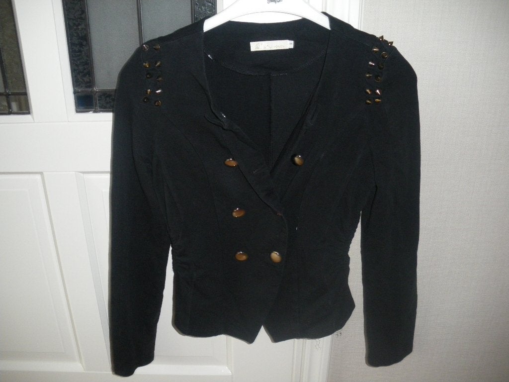 heel mooi zwart najaars vest / jasje l alive verte mt smal, Ophalen of Verzenden, Zo goed als nieuw, Maat 36 (S), Zwart