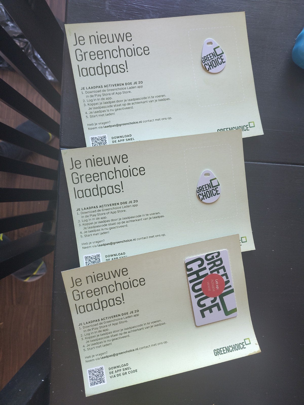 Gratis Greenchoise laadkaart en 2x keychain kaart., Ophalen