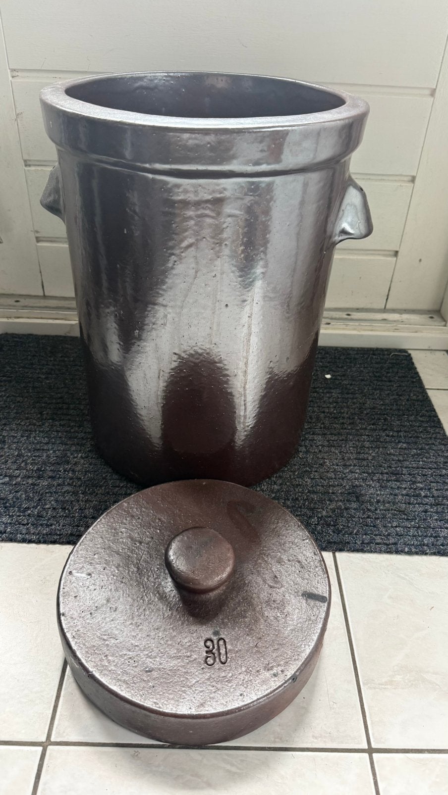 Fermentatie pot 30 l met gewicht. Uitstekend staat., Ophalen, Gebruikt, Overige materialen, Met handgreep